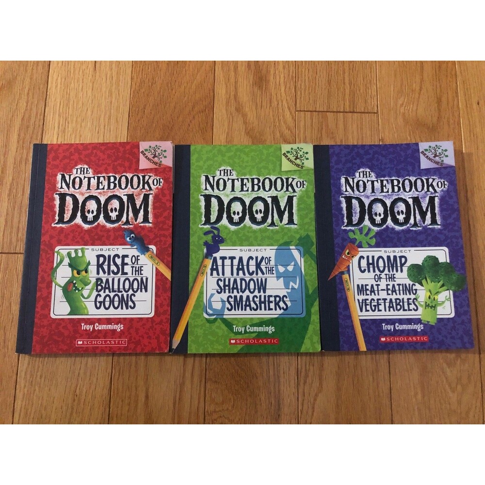 Lot of 3 The Notebook of Doom by Troy Cummings; Paperback Books